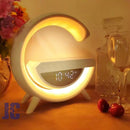 Caixa De Som Bluetooth G Speaker Luminária Bluetooth Inteligente Carregador Sem Fio 3 em 1 Alarme Luz RGB Smart Station