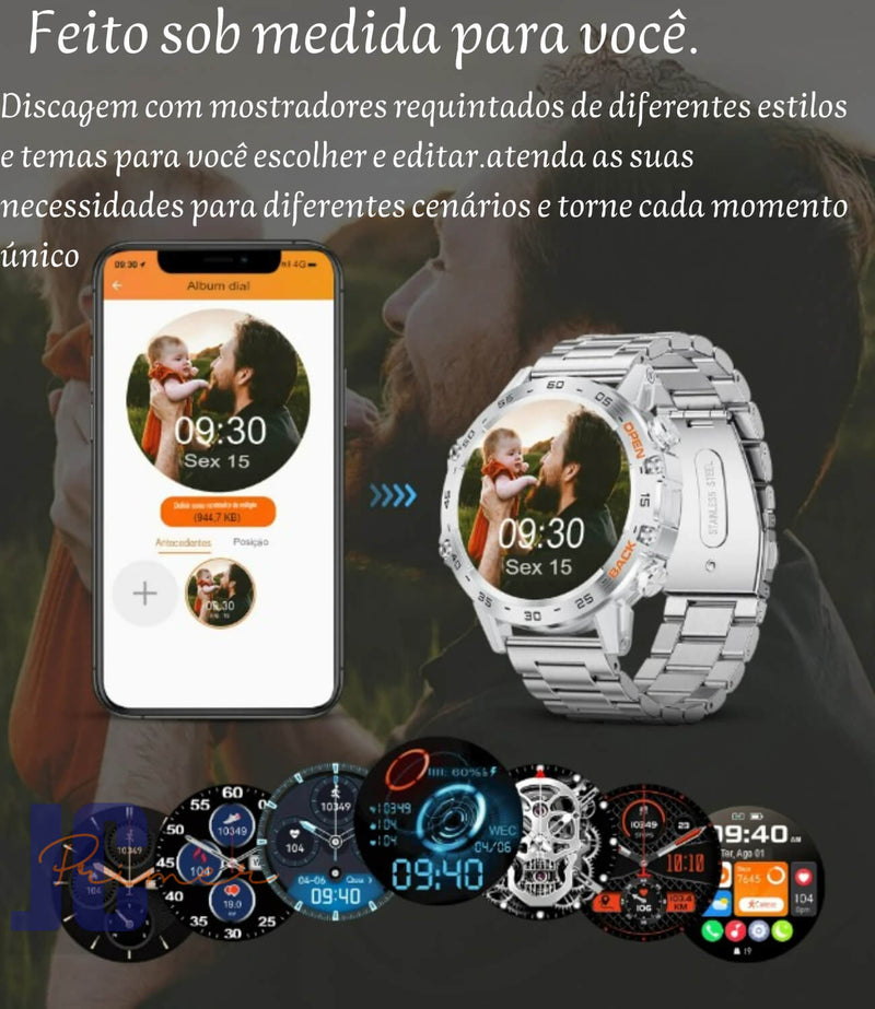 LIGE New1.39" Bluetooth Call Smart Watch Homens Esportes ao ar livre Fitness Frequência cardíaca Monitoramento de saúde Smartwatch para Android IOS Telefone