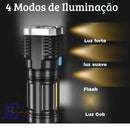 Lanterna LED recarregável 4LED para acampamento