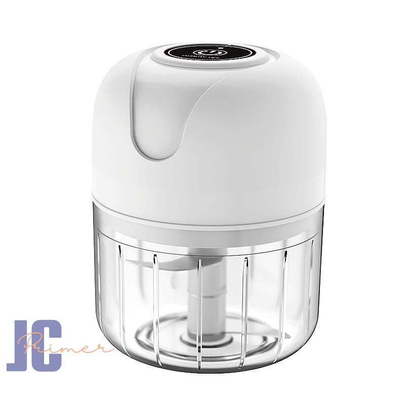 Mini Processador Elétrico de Alimentos Portátil com 3 lâminas de aço inox USB 250 ml Bivolt