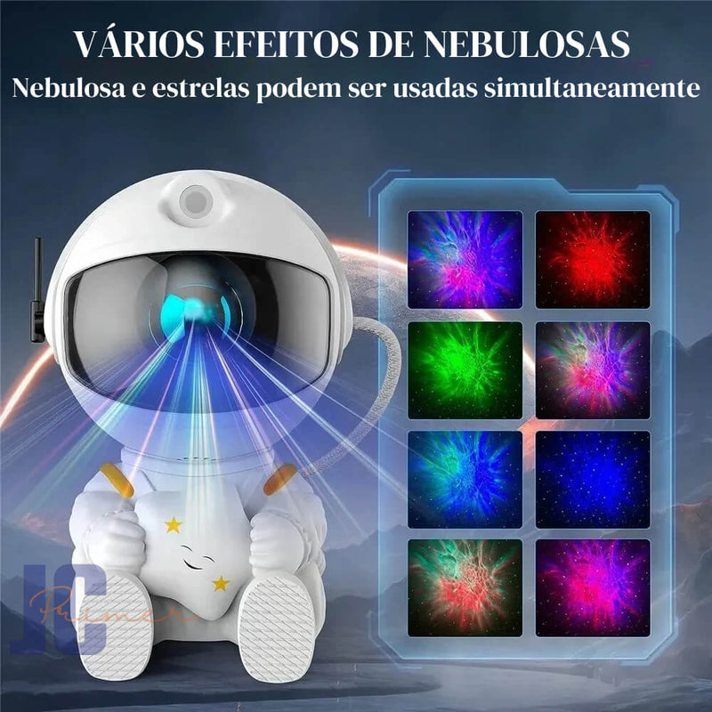 Projetor Astronauta Space de Estrelas Galaxy Night Light