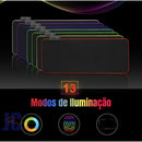 Mouse PAD Gamer LED RGB 7 Cores Tamanho Grande 80x30cm USB
