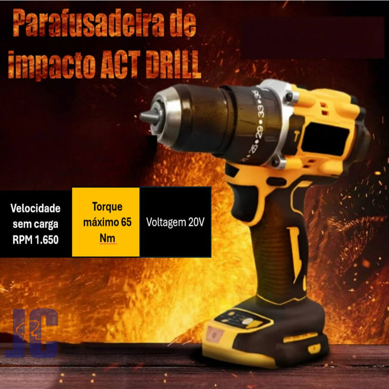 Parafusadeira elétrica 21v Furadeira de impacto Parafusadeira com duas baterias recarregáveis