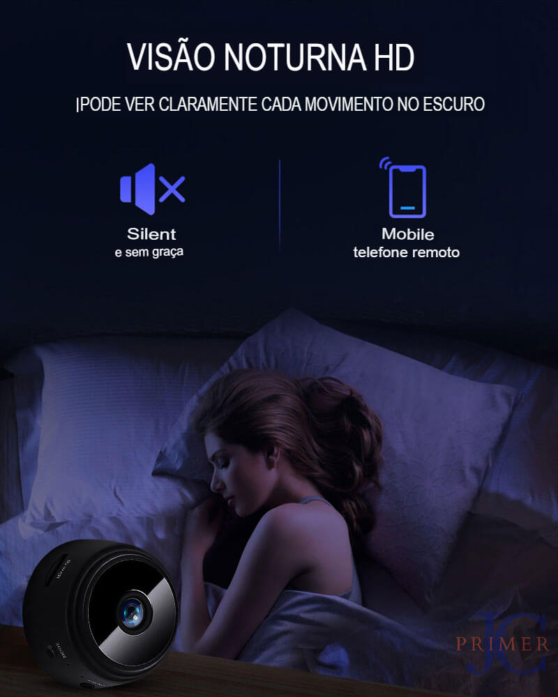 Mini Câmera Original 1080P WiFi Monitoramento Segurança Proteção Com Movimento Noite Versão Câmeras de Vigilância Sem Fio Novas 2024