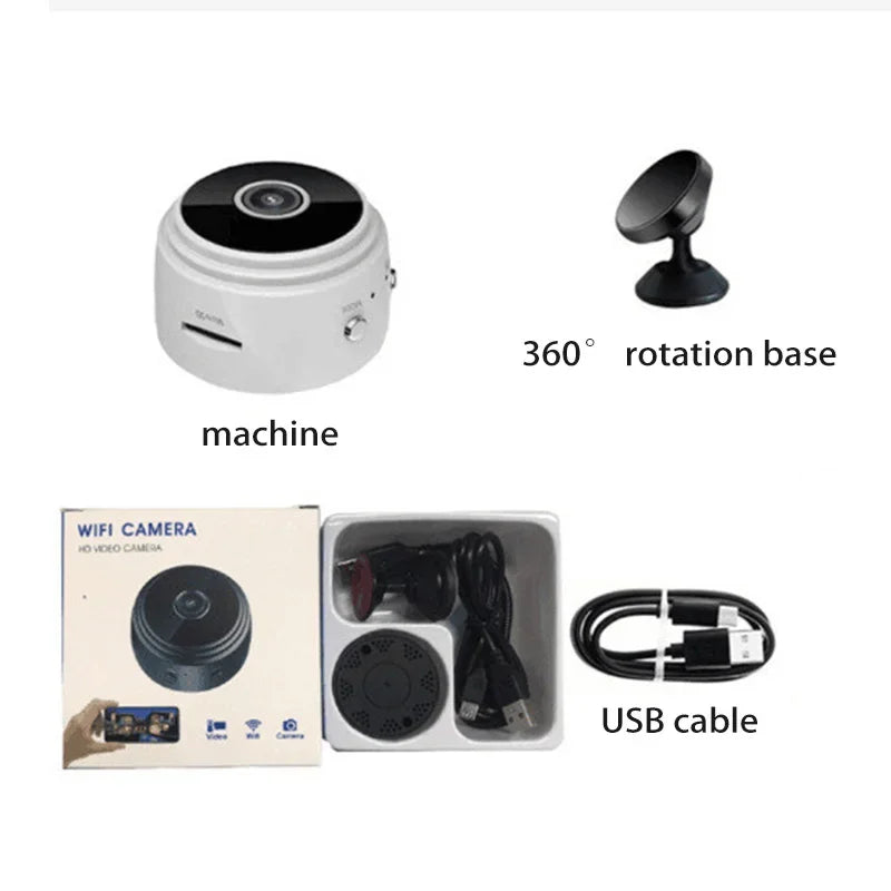 Mini Câmera Original 1080P WiFi Monitoramento Segurança Proteção Com Movimento Noite Versão Câmeras de Vigilância Sem Fio Novas 2024