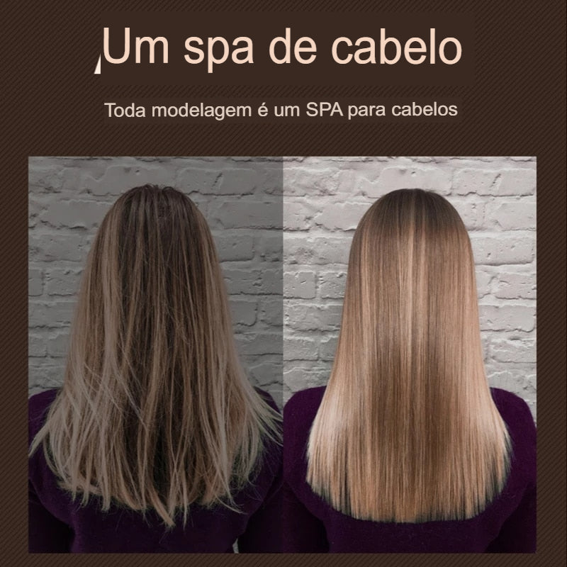 Chapinha profissional portátil, quarta engrenagem, alisador de cabelo de cerâmica e modelador de cachos 2 em 1, dispositivo alisador de cabelo