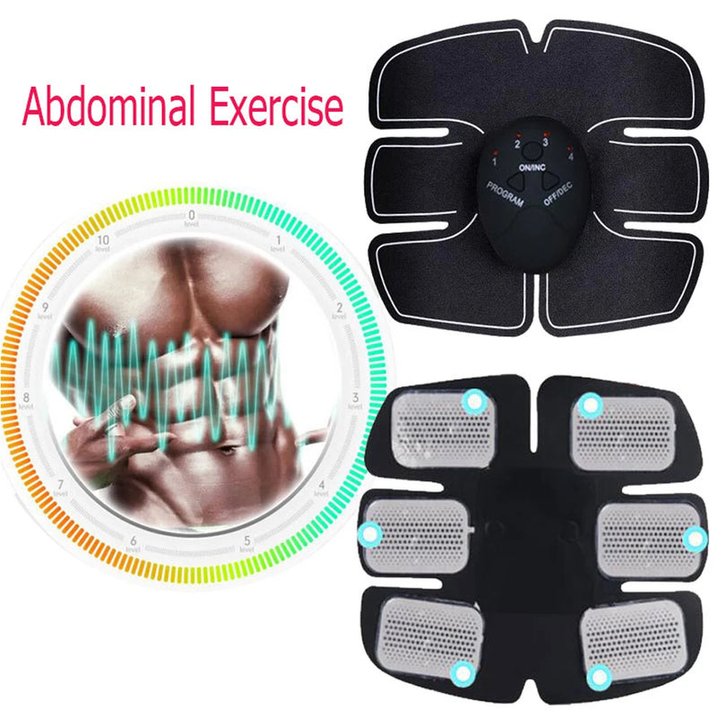 Estimulador muscular abdominal EMS sem fio, treinador de quadril, nádegas, cintura, braço, perna, corpo, massageador inteligente, equipamento de fitness unissex