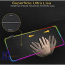 Mouse PAD Gamer LED RGB 7 Cores Tamanho Grande 80x30cm USB