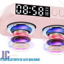 Caixa De Som Bluetooth G Speaker Luminária Bluetooth Inteligente Carregador Sem Fio 3 em 1 Alarme Luz RGB Smart Station