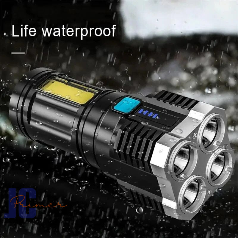 Lanterna LED recarregável 4LED para acampamento