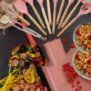 Kit Jogo 12 Peças Utensílios de Cozinha Silicone Colher Espátula kitchen Livre de BPA Antiaderente com Suporte