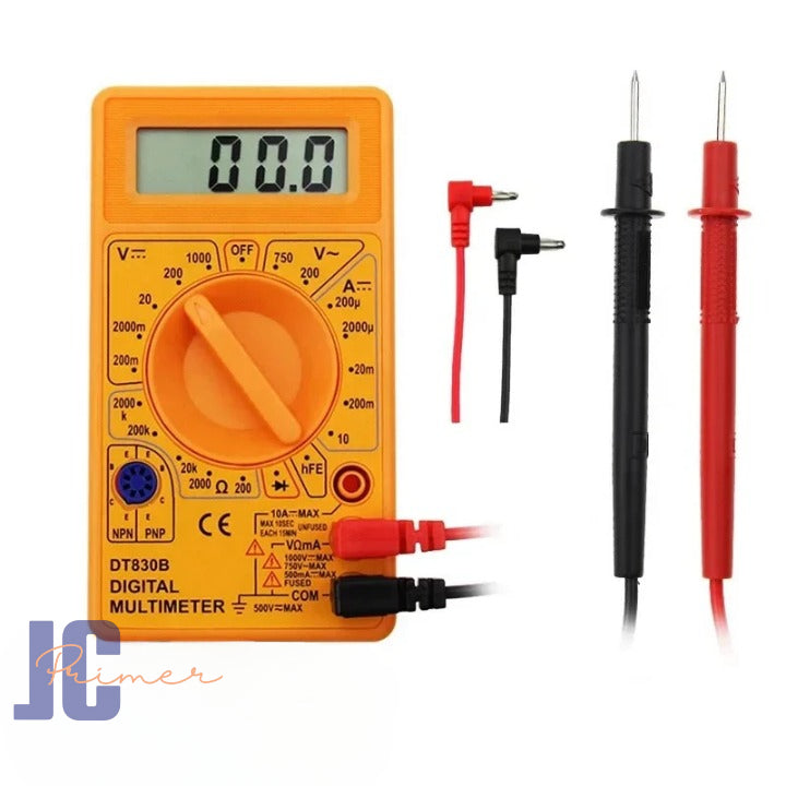 Multímetro Digital Dt-830 Dcv Acv Dca Diodo Com Bateria 9v