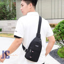 Bolsa tiracolo impermeável de um ombro para homens, simples mensageiro, bolsa de peito de nylon.