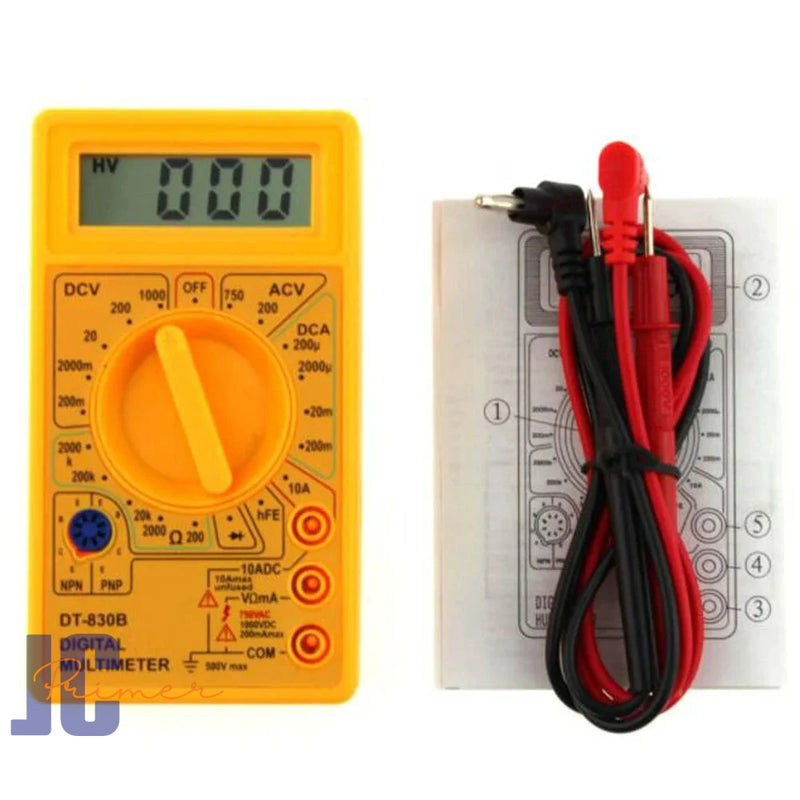 Multímetro Digital Dt-830 Dcv Acv Dca Diodo Com Bateria 9v