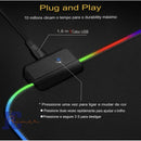 Mouse PAD Gamer LED RGB 7 Cores Tamanho Grande 80x30cm USB