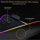 Mouse PAD Gamer LED RGB 7 Cores Tamanho Grande 80x30cm USB