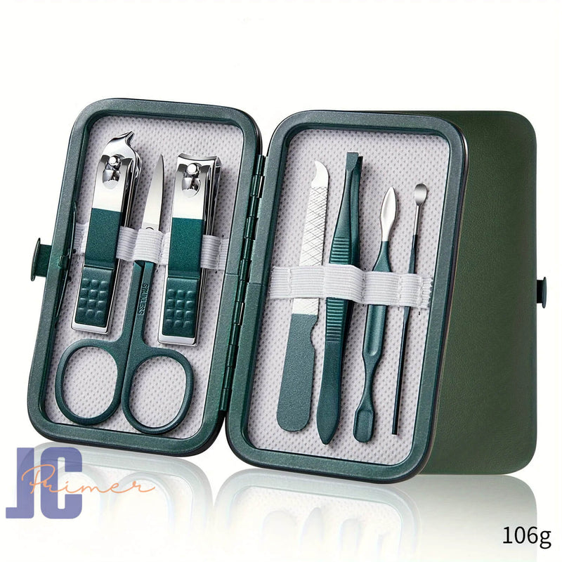 Kit profissional de cuidados com as unhas de 7 a 18 peças, conjunto de manicure e pedicure em aço inoxidável com estojo de viagem para cuidados pessoais em qualquer lugar