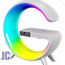 Caixa De Som Bluetooth G Speaker Luminária Bluetooth Inteligente Carregador Sem Fio 3 em 1 Alarme Luz RGB Smart Station