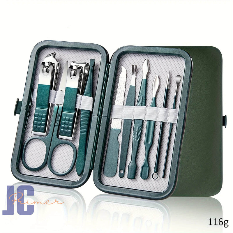 Kit profissional de cuidados com as unhas de 7 a 18 peças, conjunto de manicure e pedicure em aço inoxidável com estojo de viagem para cuidados pessoais em qualquer lugar