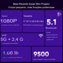 Mini Projector For iPhone Portable 4K HD 1080 Projector 5G WiFi/Bluetooth para iOS/Android/PC/TV Stick/HDMI/AV/USB Indoor Outdoor